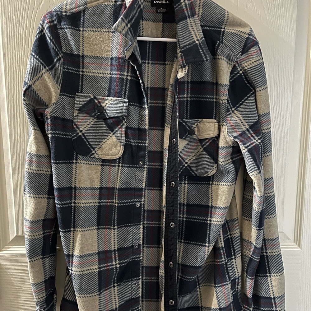 Men’s O'Neill Superfleece Plaid Shirt Size Medium Superfleece